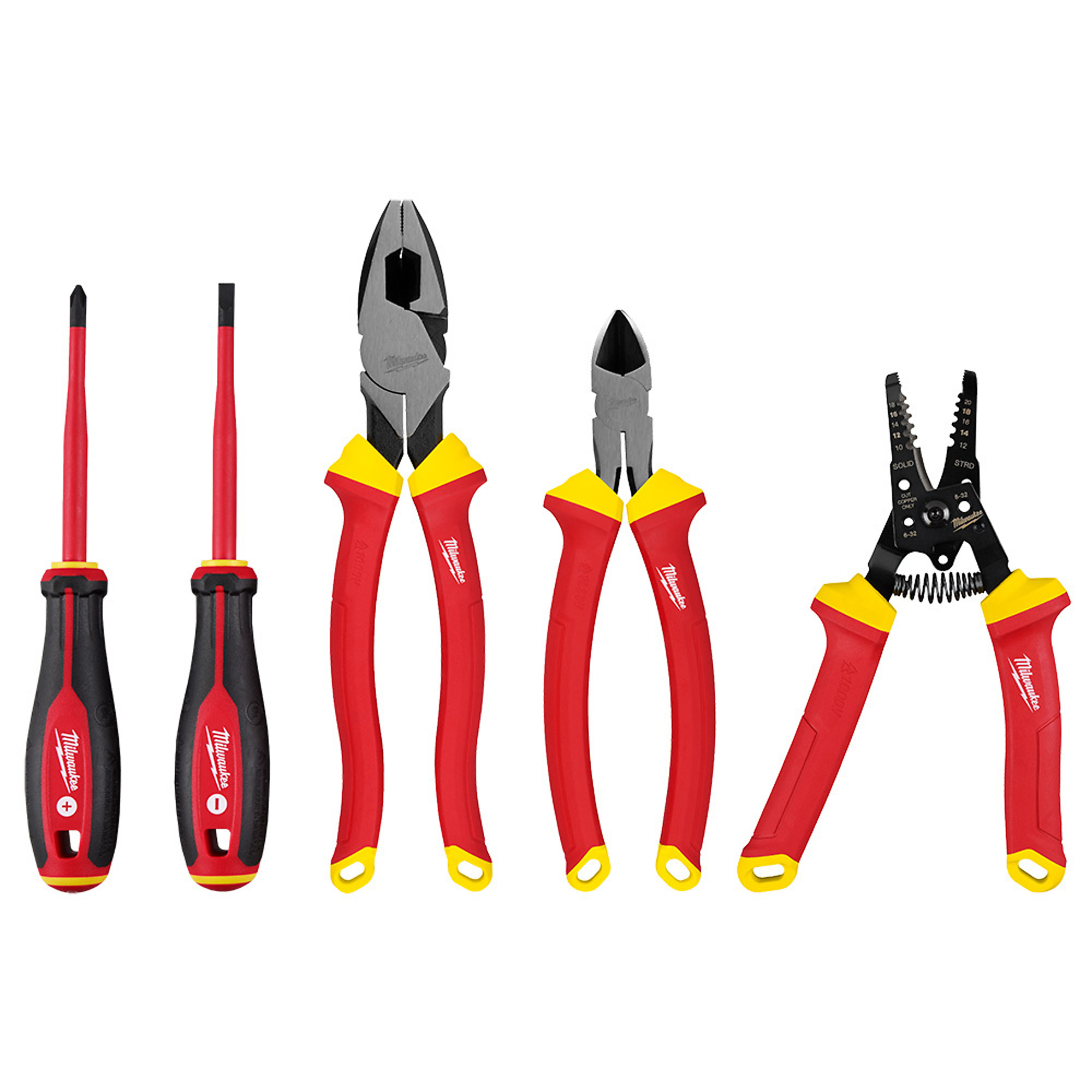 Milwaukee 1000V Insulated Hand Tool Set (5-Piece), Model# 48-22-2215